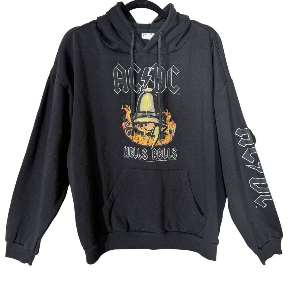 ACDC Hells Bells Men’s Freeze Tag Black Sweatshirt Hoodie Size Extra Large